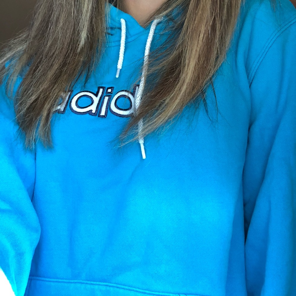 Blue adidas hoodie